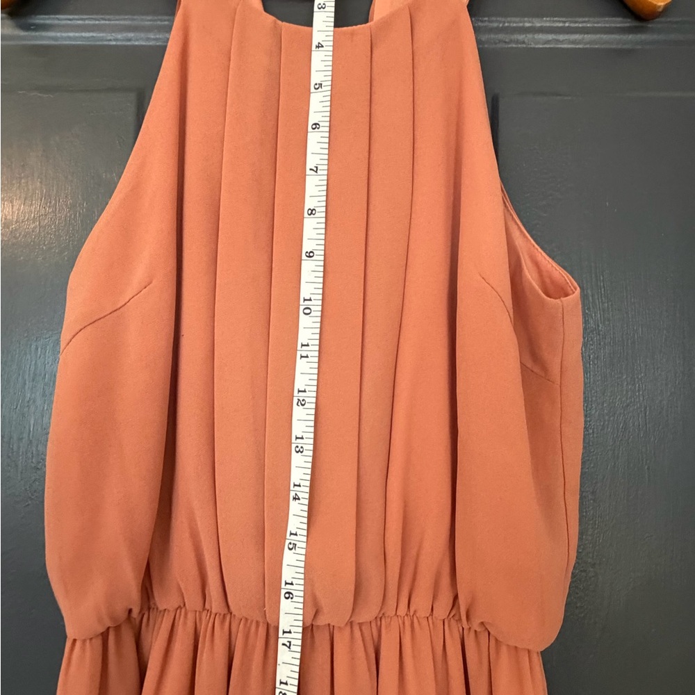 Doe & Rae Salmon High-Low Halter Dress - Picture 6 of 11